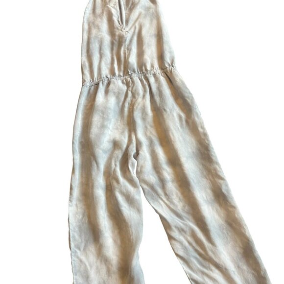Cloth & Stone Anthropologie Blue Tie Dye Jumpsuit High Neck Sleeveless Small - Picture 8 of 10
